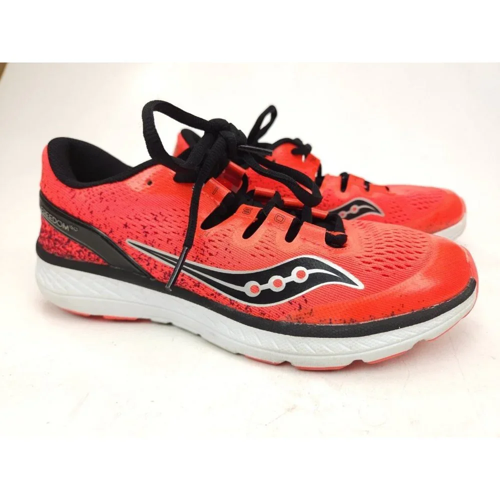 Saucony Shoes Freedom ISO Everun Men's Size 5 M Sneakers Orange/Pink Running